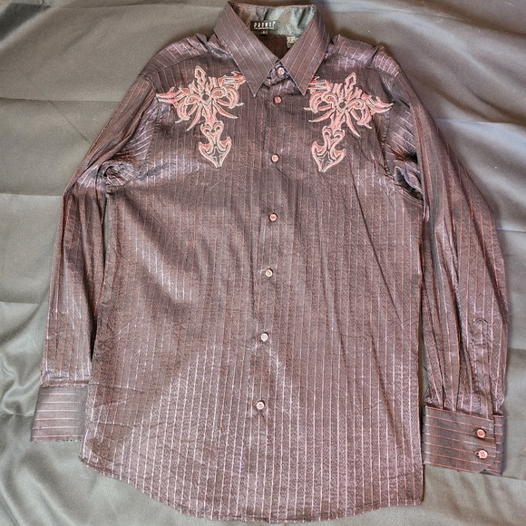 Pronti Purple Men's dress Shirt - Picture 2 of 4